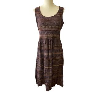 PERUVIAN CONNECTION PIMA COTTON DRESS BREATHABLE BOHO SOUTHWESTERN HIPPIE M